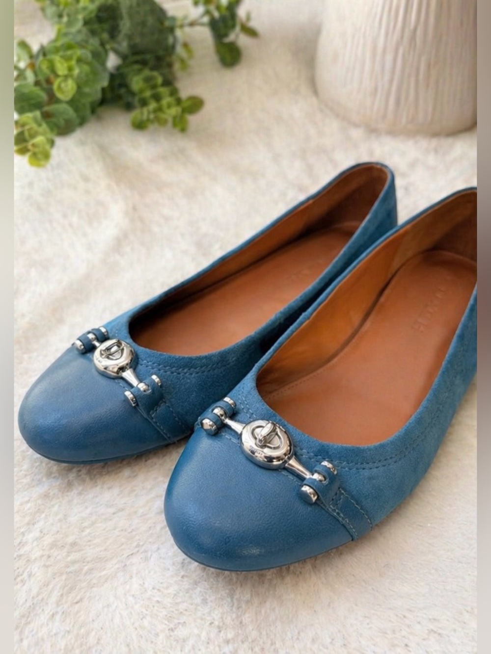 Coach Blue Suede Ballet Flats – Size 7